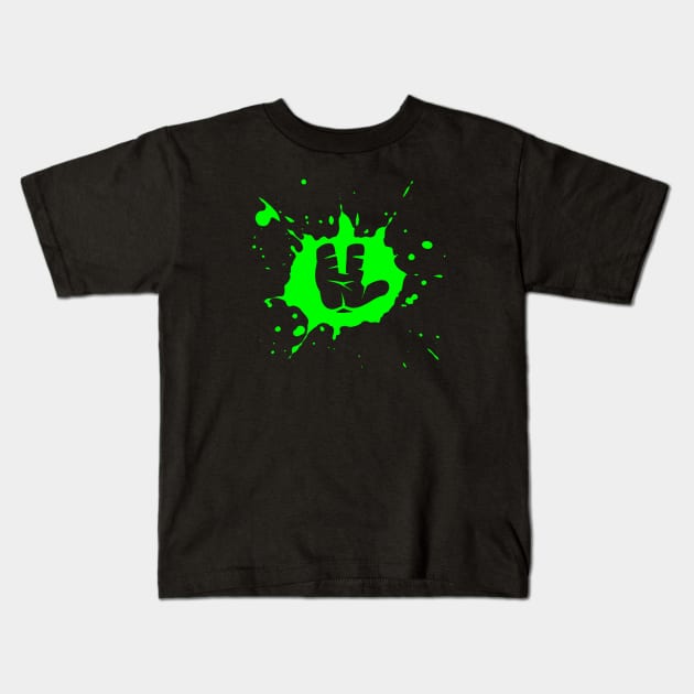 Turtle Ooze Handprint Kids T-Shirt by PopArtCult